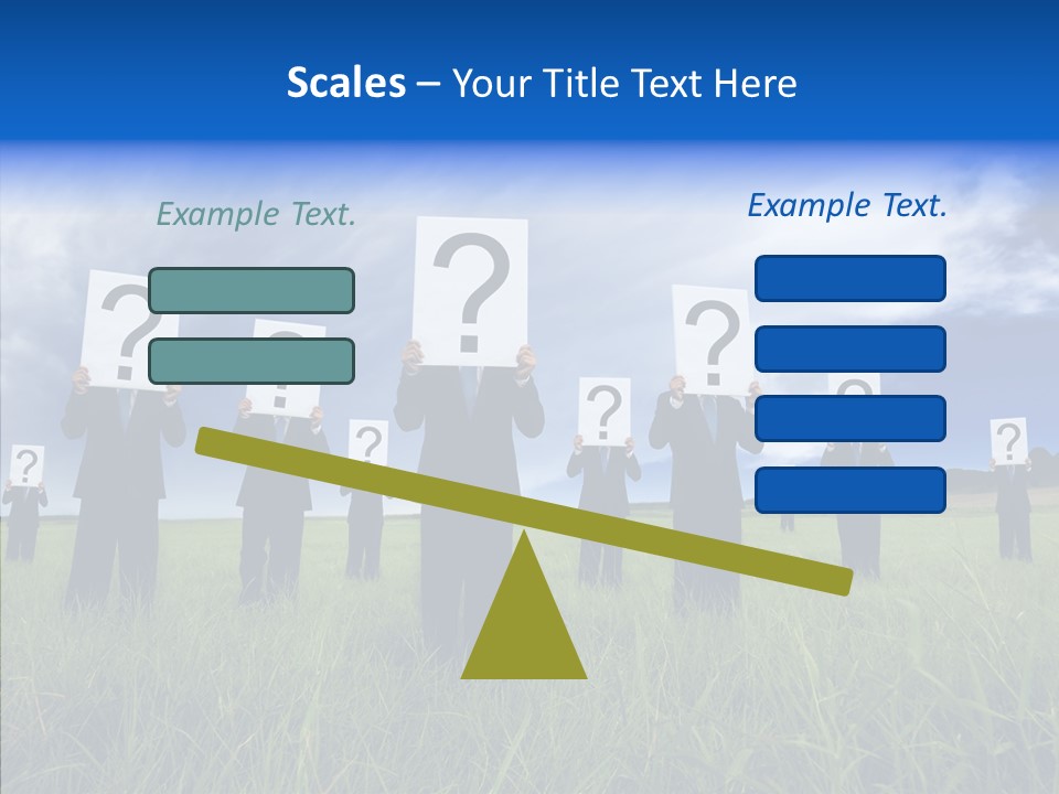 Stand Suit Grass PowerPoint Template