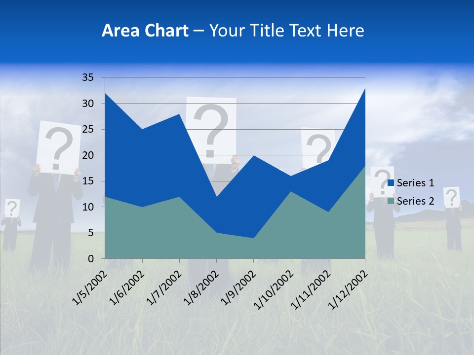 Stand Suit Grass PowerPoint Template
