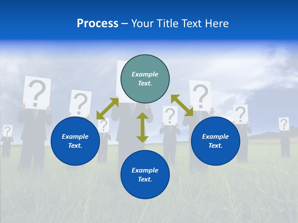 Stand Suit Grass PowerPoint Template