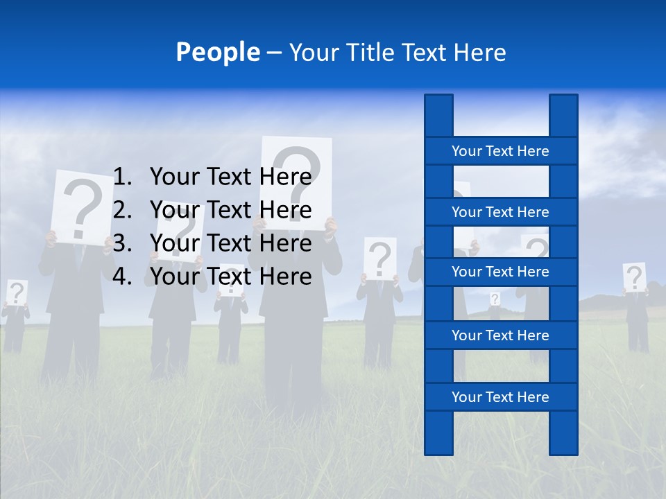 Stand Suit Grass PowerPoint Template