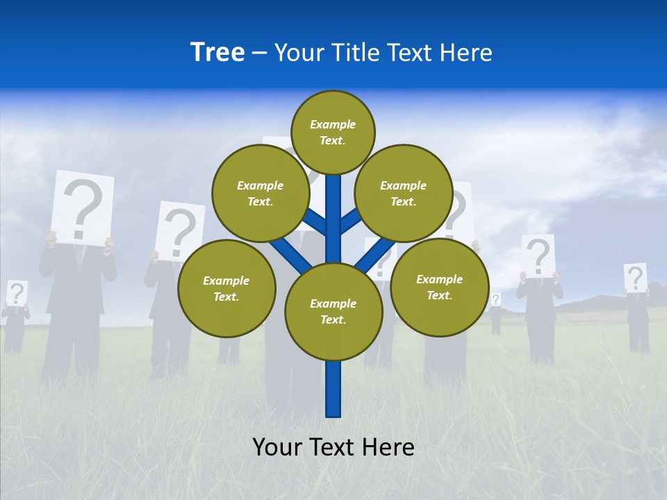 Stand Suit Grass PowerPoint Template