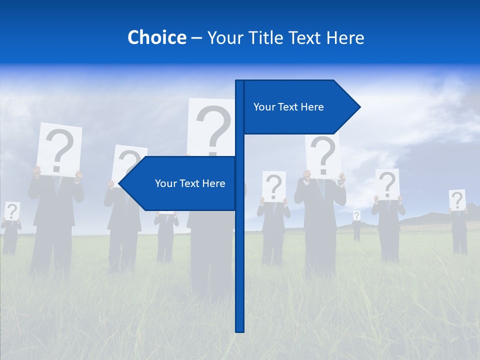 Stand Suit Grass PowerPoint Template