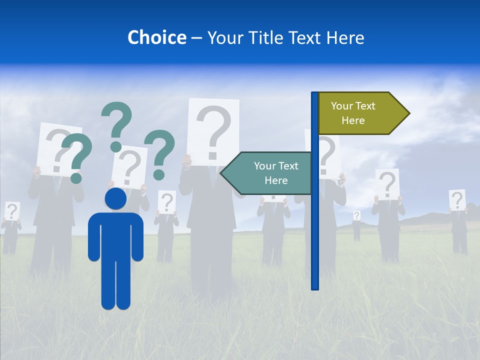 Stand Suit Grass PowerPoint Template