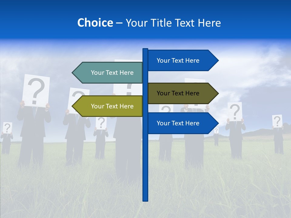 Stand Suit Grass PowerPoint Template