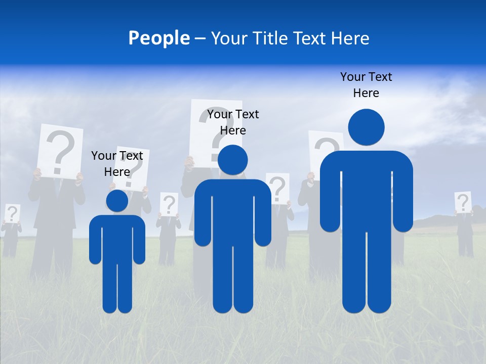 Stand Suit Grass PowerPoint Template