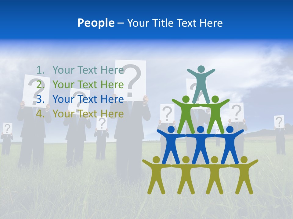 Stand Suit Grass PowerPoint Template