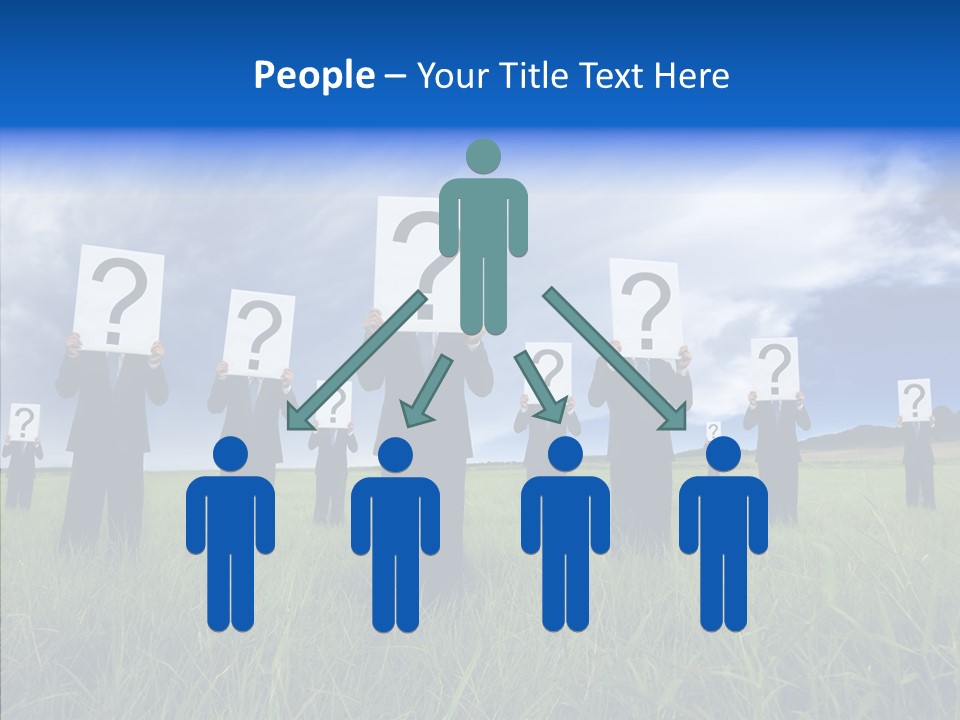 Stand Suit Grass PowerPoint Template