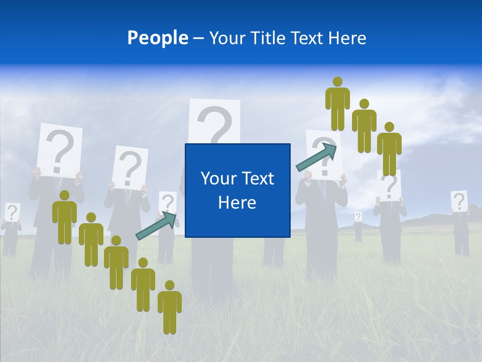 Stand Suit Grass PowerPoint Template