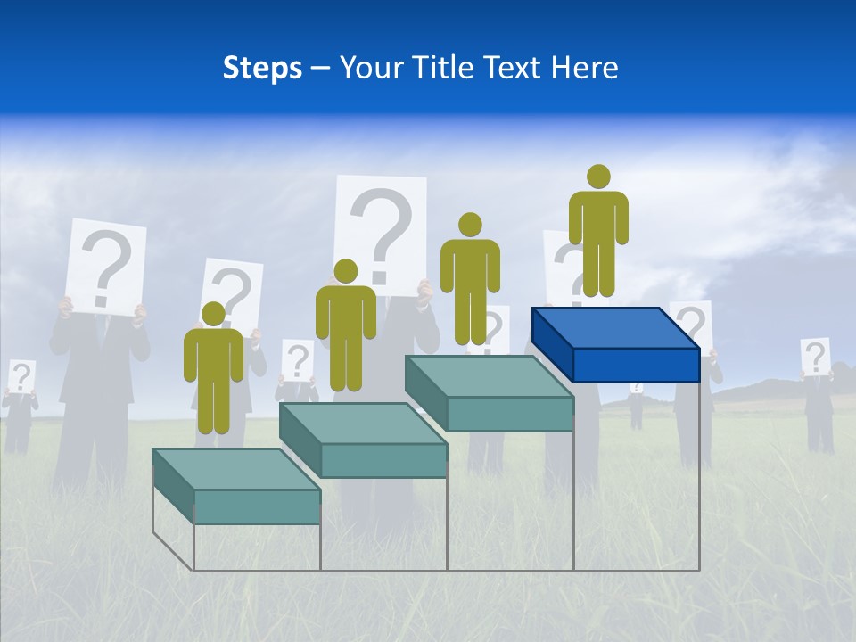 Stand Suit Grass PowerPoint Template