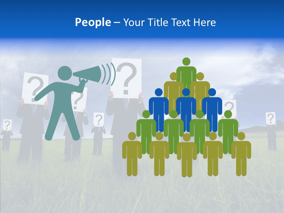 Stand Suit Grass PowerPoint Template