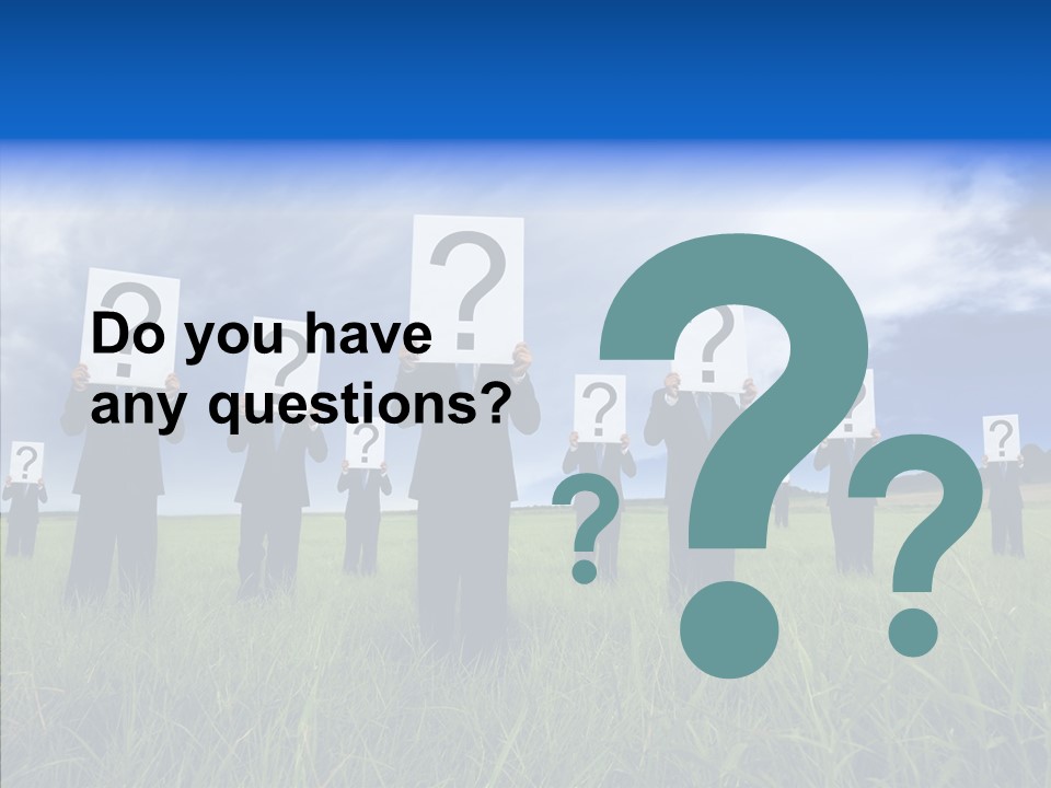 Stand Suit Grass PowerPoint Template