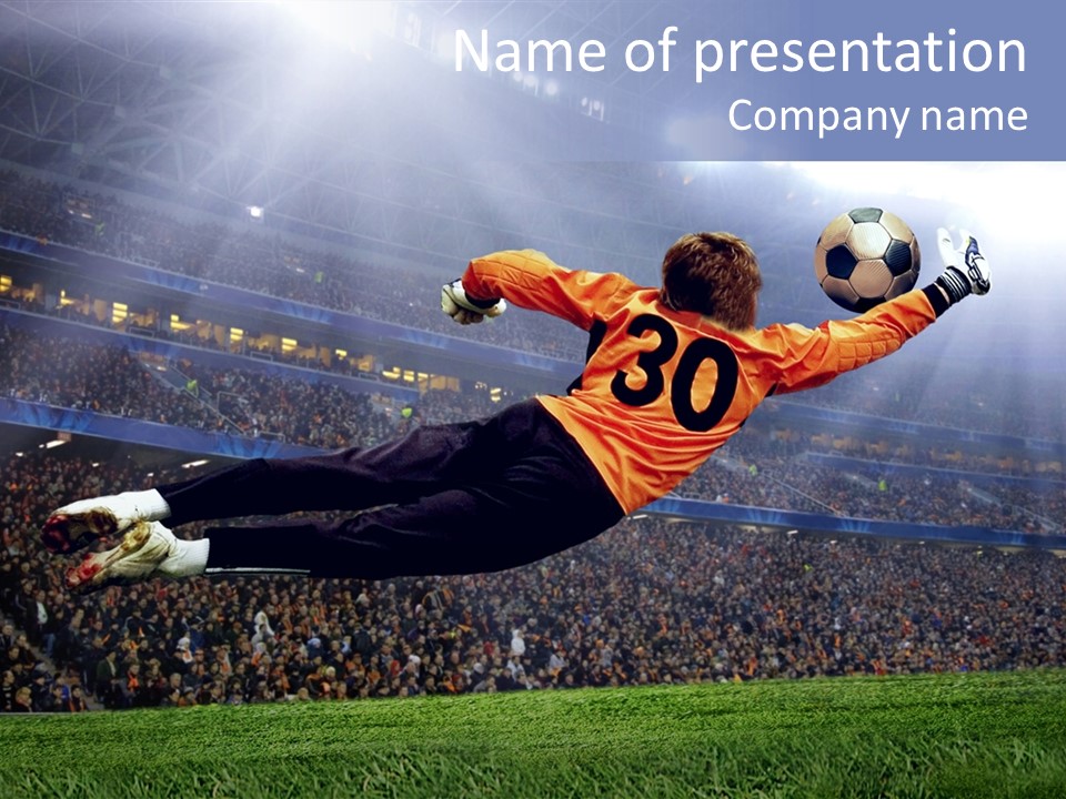 Jump Gate Soccer PowerPoint Template