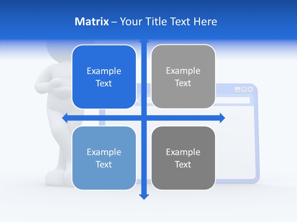 People Blue Character PowerPoint Template