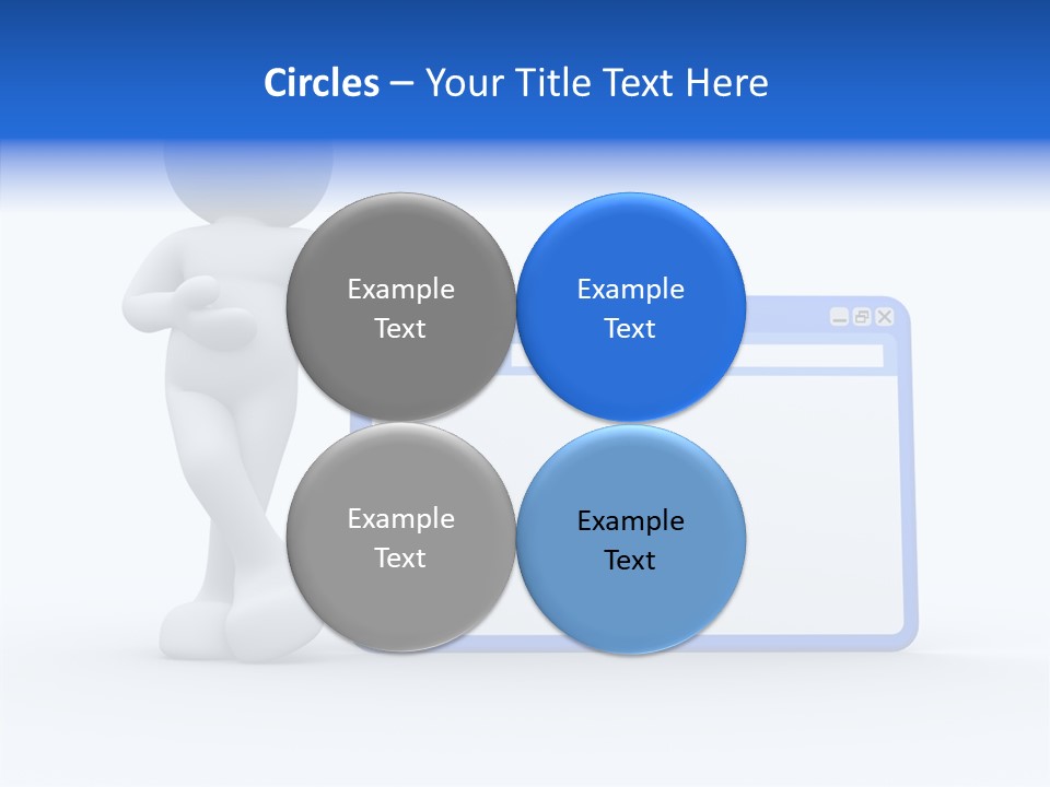 People Blue Character PowerPoint Template