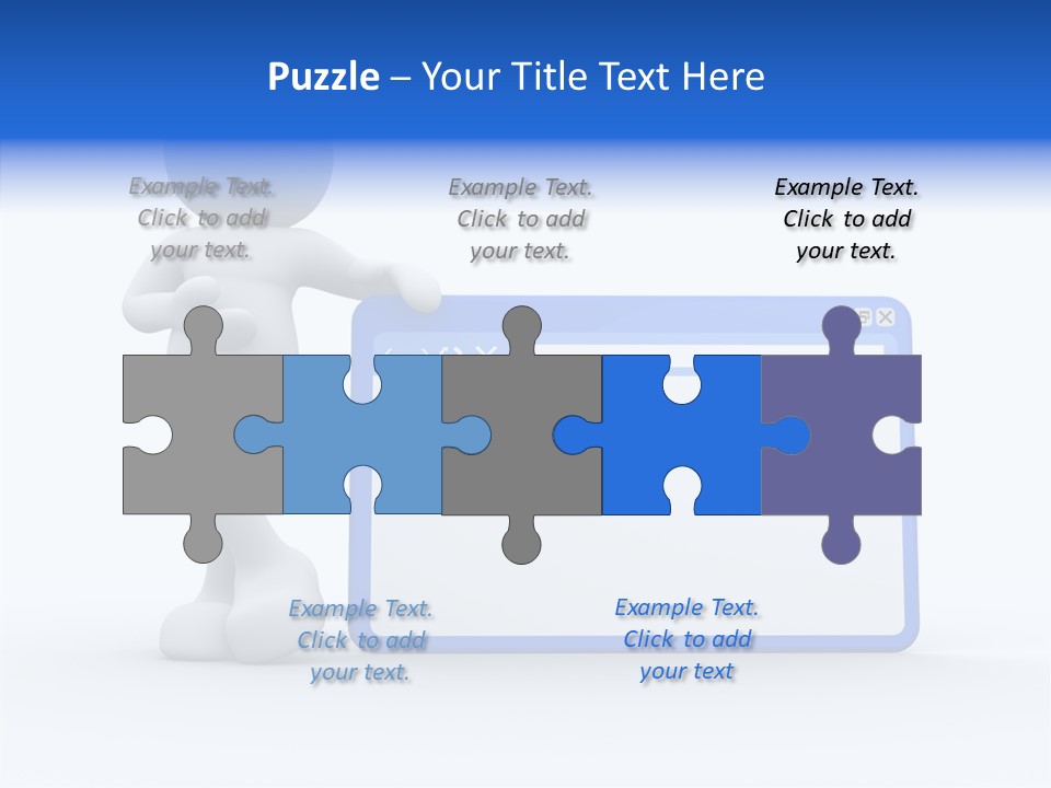 People Blue Character PowerPoint Template