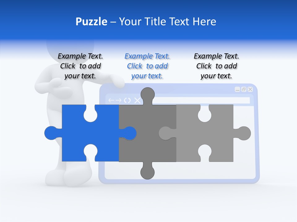 People Blue Character PowerPoint Template