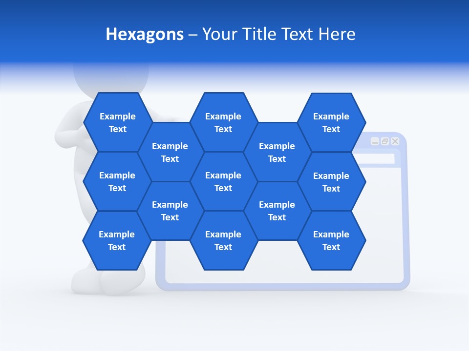 People Blue Character PowerPoint Template