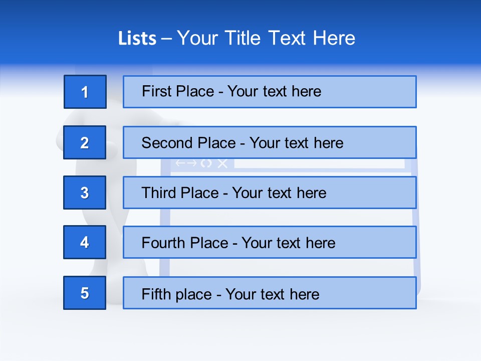 People Blue Character PowerPoint Template