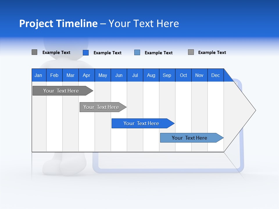 People Blue Character PowerPoint Template