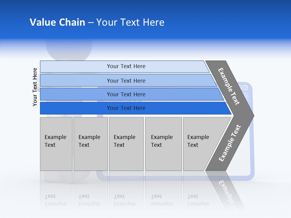 People Blue Character PowerPoint Template