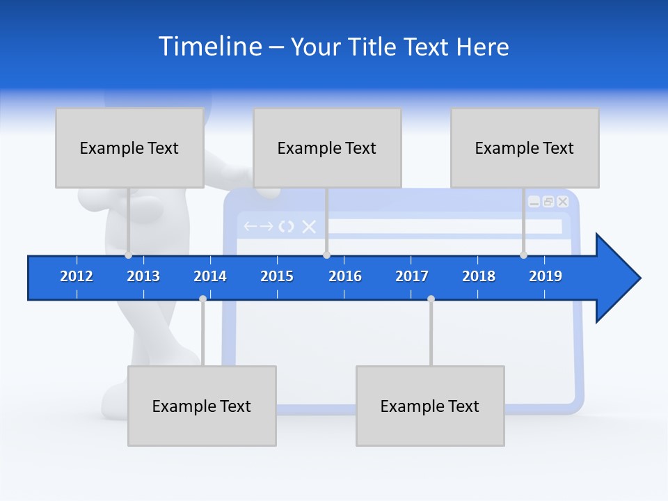 People Blue Character PowerPoint Template