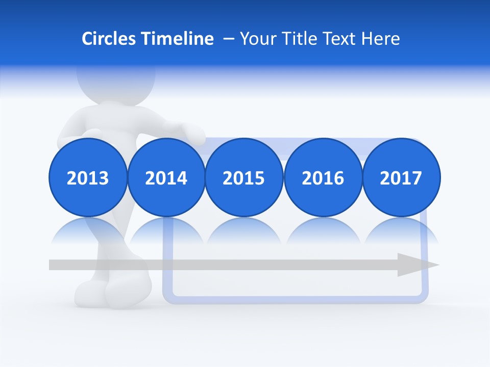 People Blue Character PowerPoint Template