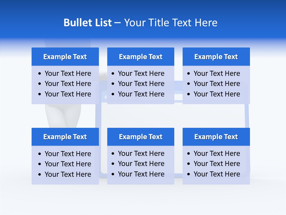 People Blue Character PowerPoint Template