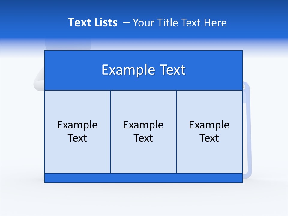 People Blue Character PowerPoint Template
