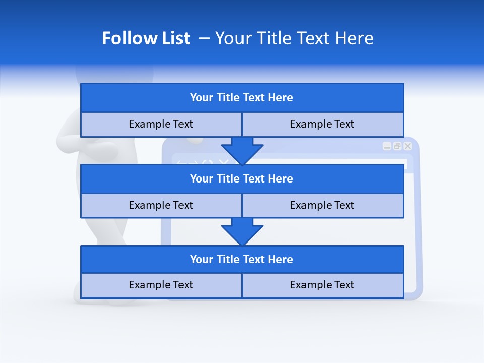 People Blue Character PowerPoint Template