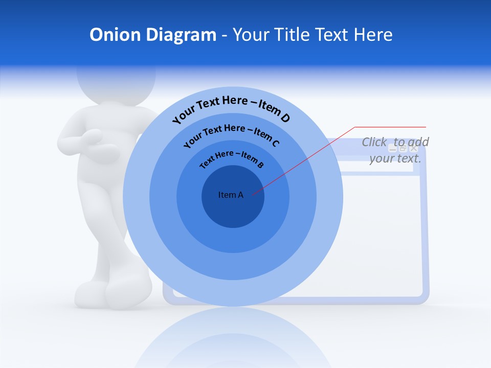 People Blue Character PowerPoint Template