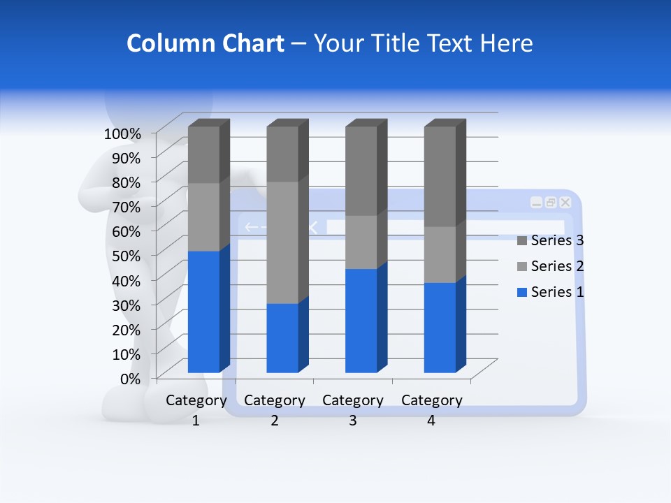 People Blue Character PowerPoint Template