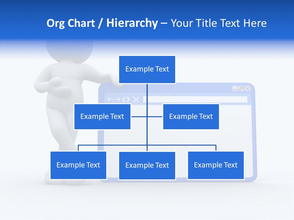 People Blue Character PowerPoint Template
