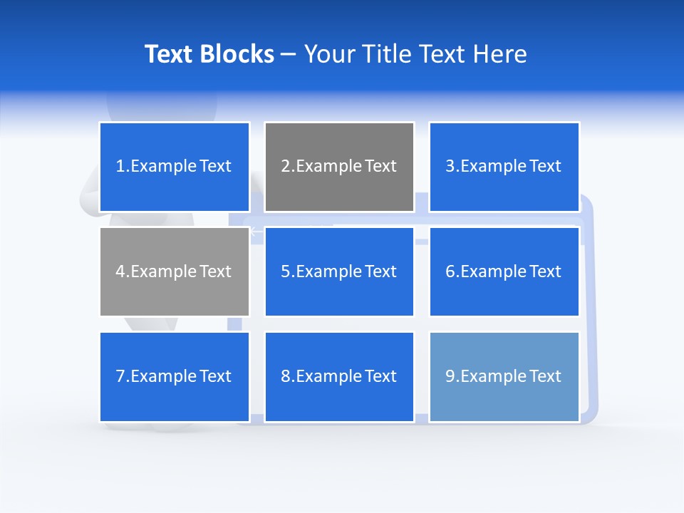 People Blue Character PowerPoint Template