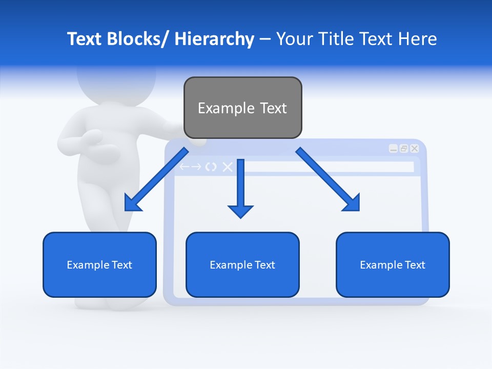 People Blue Character PowerPoint Template