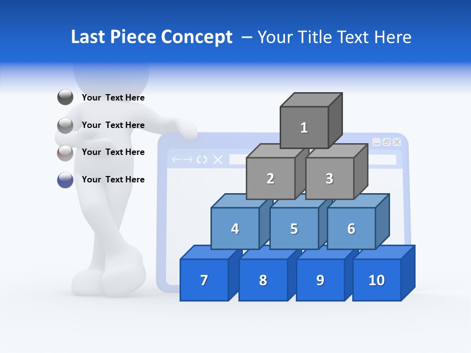 People Blue Character PowerPoint Template