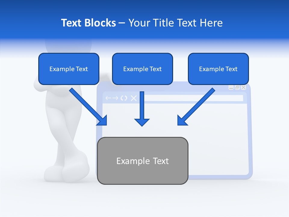 People Blue Character PowerPoint Template