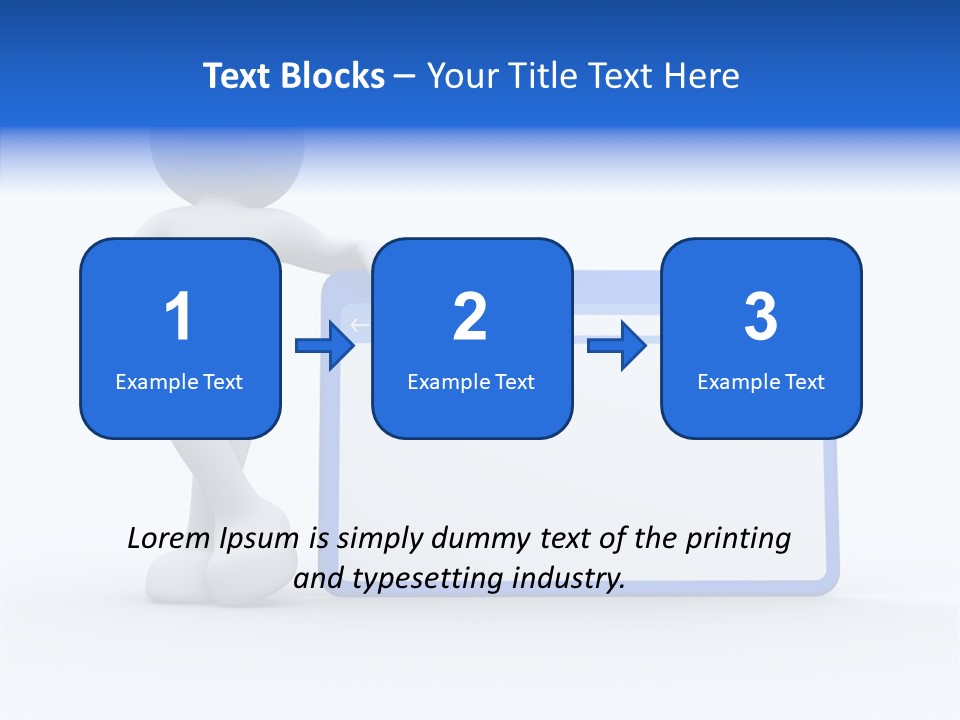 People Blue Character PowerPoint Template