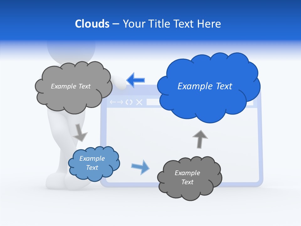 People Blue Character PowerPoint Template