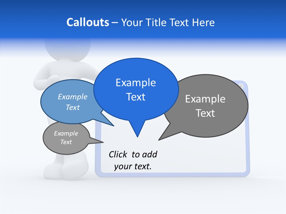 People Blue Character PowerPoint Template