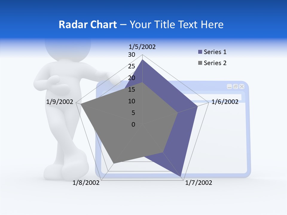 People Blue Character PowerPoint Template