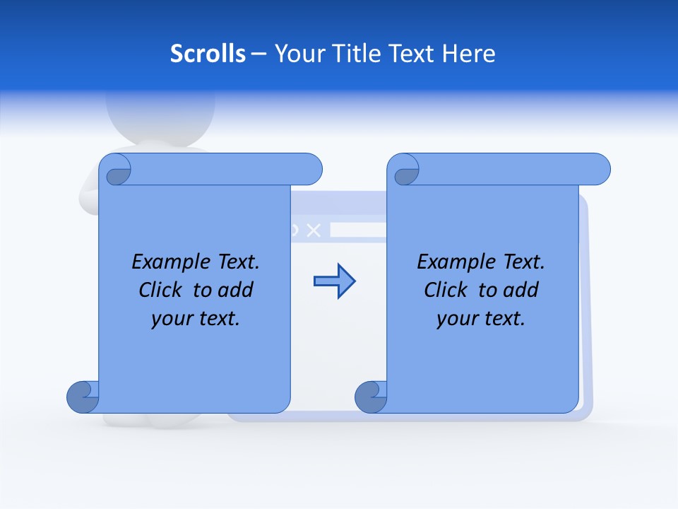 People Blue Character PowerPoint Template