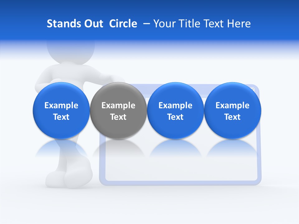 People Blue Character PowerPoint Template