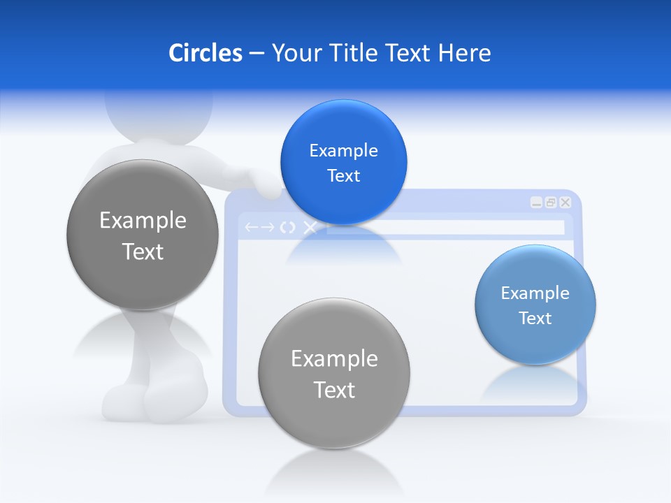 People Blue Character PowerPoint Template