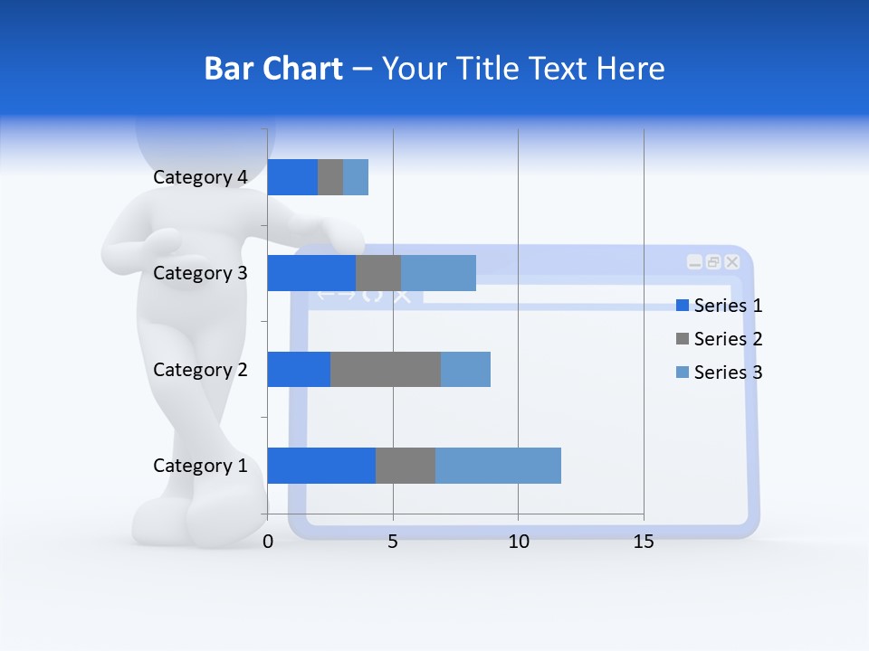 People Blue Character PowerPoint Template