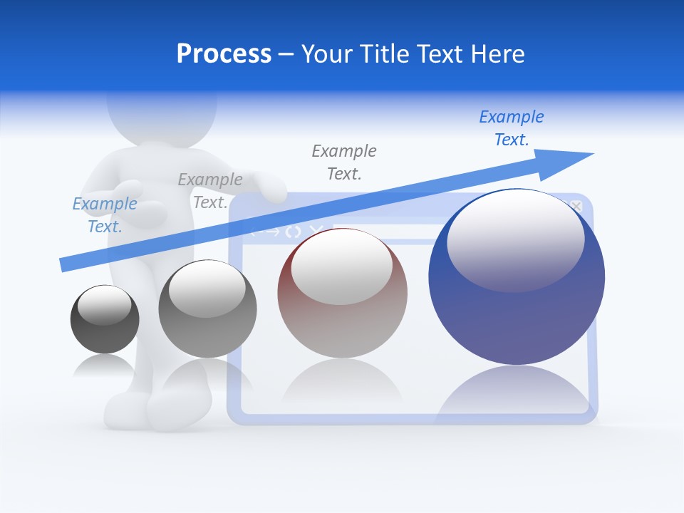 People Blue Character PowerPoint Template