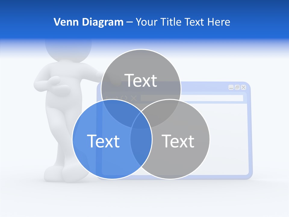 People Blue Character PowerPoint Template
