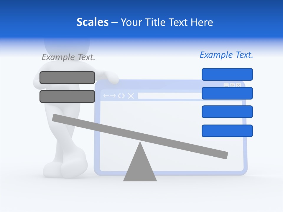 People Blue Character PowerPoint Template