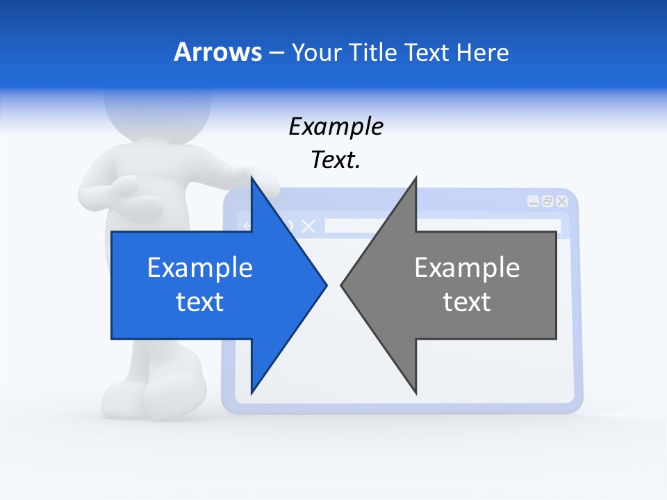 People Blue Character PowerPoint Template