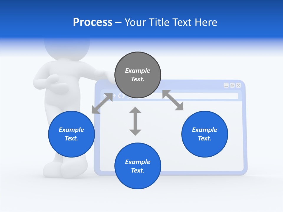 People Blue Character PowerPoint Template