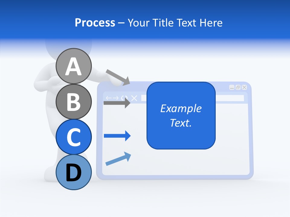 People Blue Character PowerPoint Template